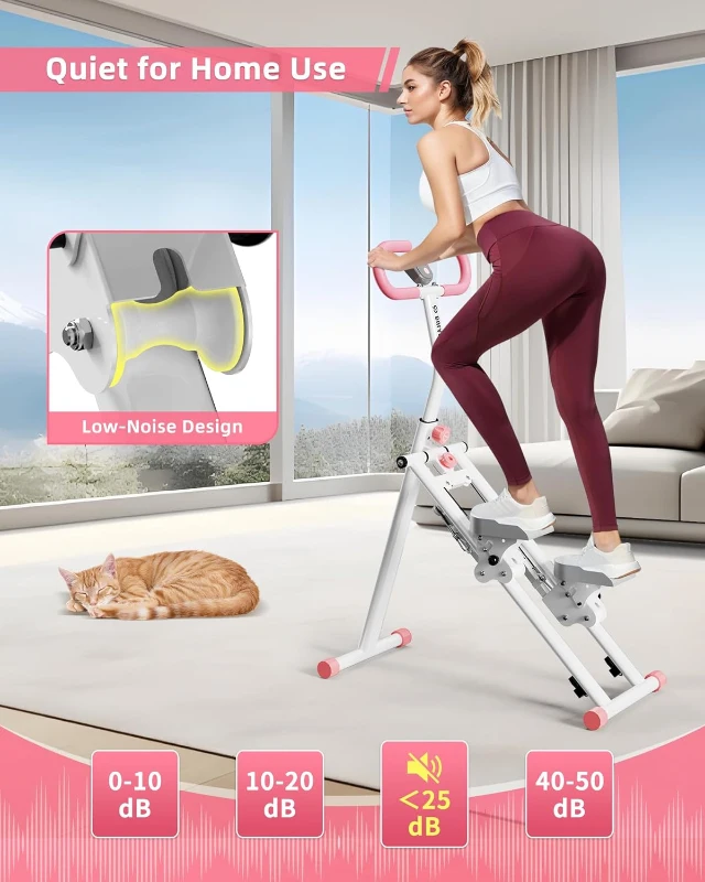 Vertical Climber Stair Stepper for Home - Full-Body Exercise Machine with Handlebar, Stable Frame and 3 Height Settings