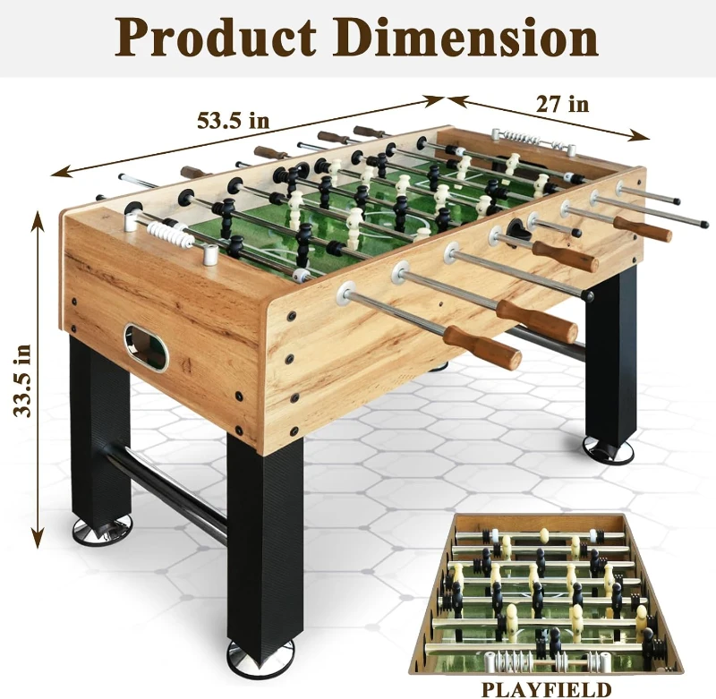 54in Full-Size Competition Foosball Table for Adults