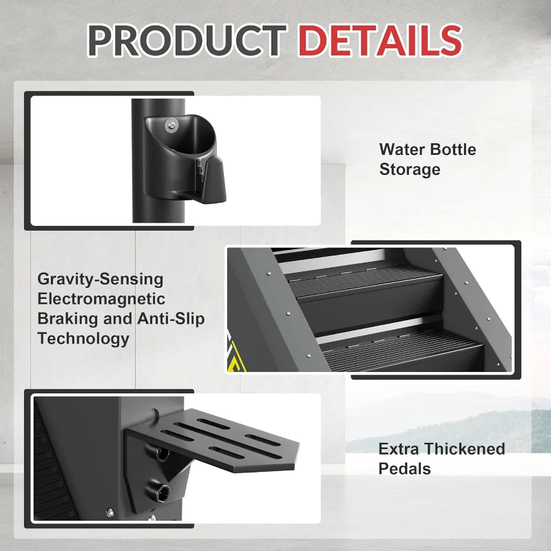 Fitvids Commercial Stair Stepper Machine — 15 Resistance Levels, Continuous Stair Climber with LED Screen for Cardio & Lower-Body Training (Home Gym)