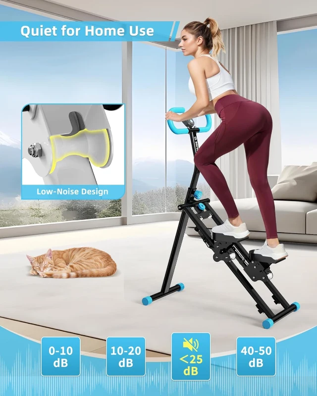 Vertical Climber Stair Stepper for Home - Full-Body Workout Machine with Handlebar, Stable Steel Frame and 3 Adjustable Heights