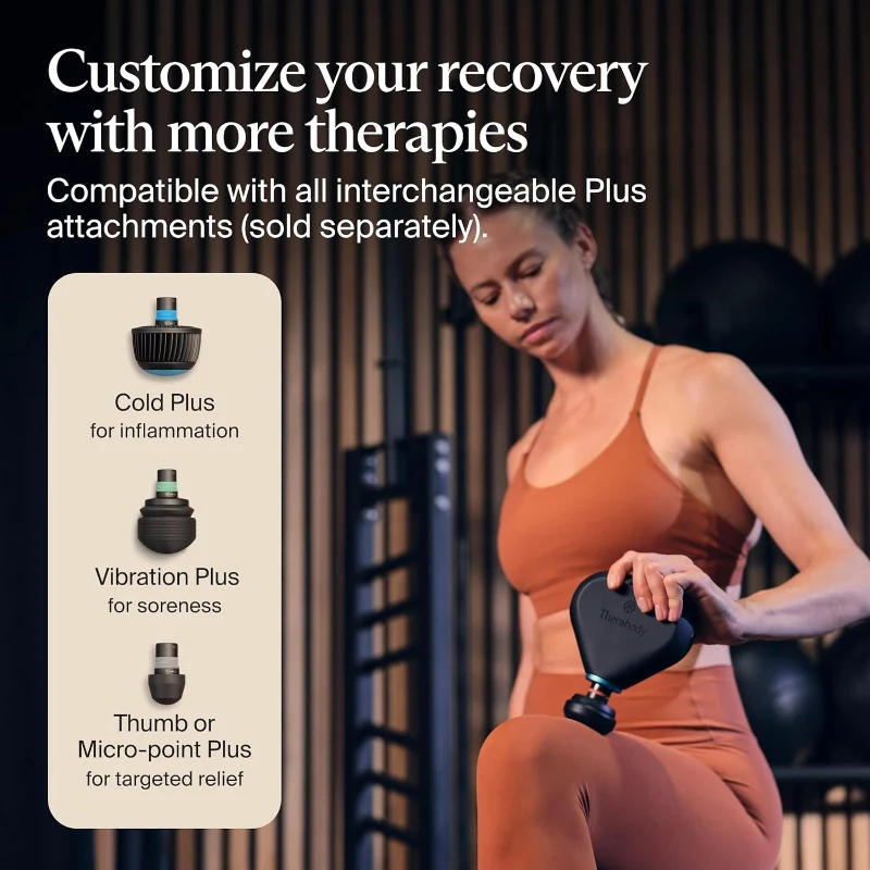 TheraGun Mini Plus by Therabody — Compact Percussive Massage with Built-In Heat for Faster Recovery on the Go