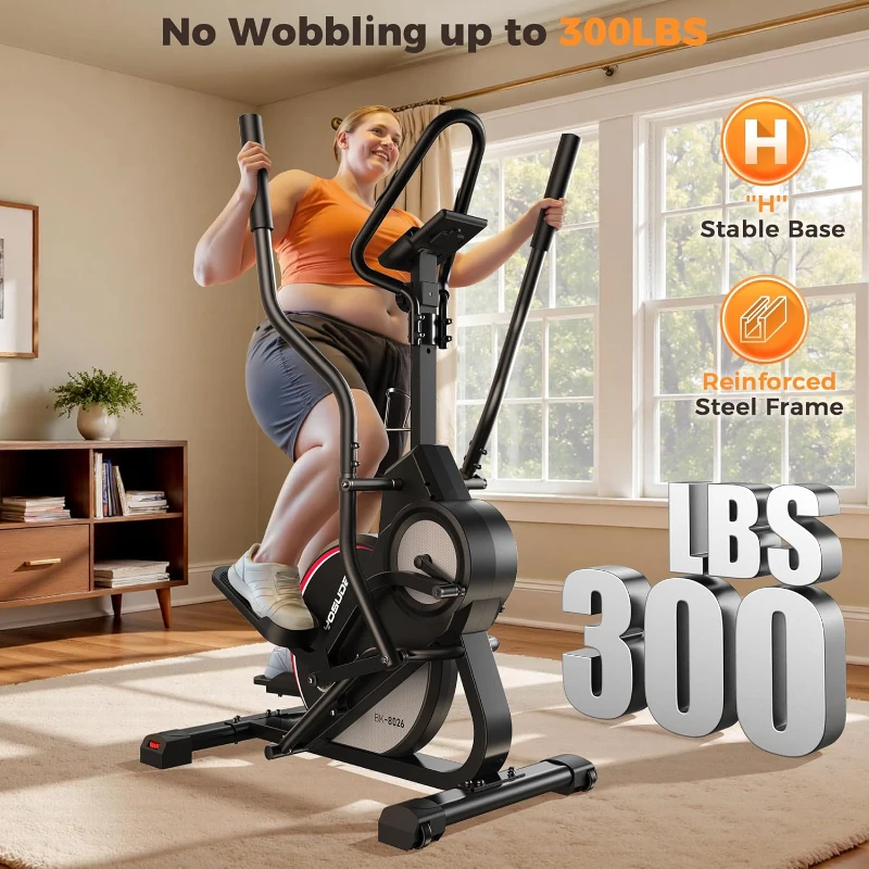YOSUDA 3-in-1 Elliptical Trainer – Elliptical, Cardio Climber & Stair Stepper with 45° Incline, 15.5"" Stride, 16 Resistance Levels and Quiet Magnetic System