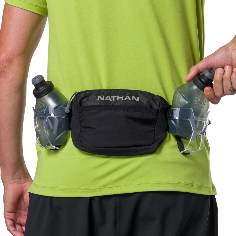 Nathan Trail Mix Plus 3.0 Running Waist Pack with Insulated Flask and Phone Pocket — No-Bounce Hydration Belt for Hikes, Walks & Runs