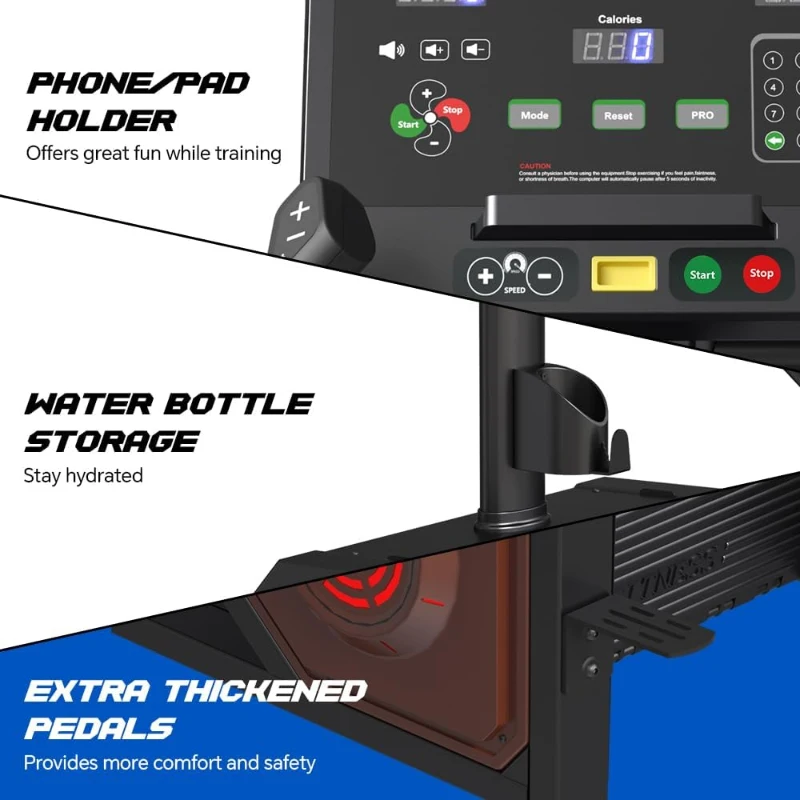 SPART 2024 Commercial Stair Stepper Machine with LED Screen, 15 Speed Levels, Bluetooth, Speaker, Cooling Fan, Wireless Charging and Safety Key