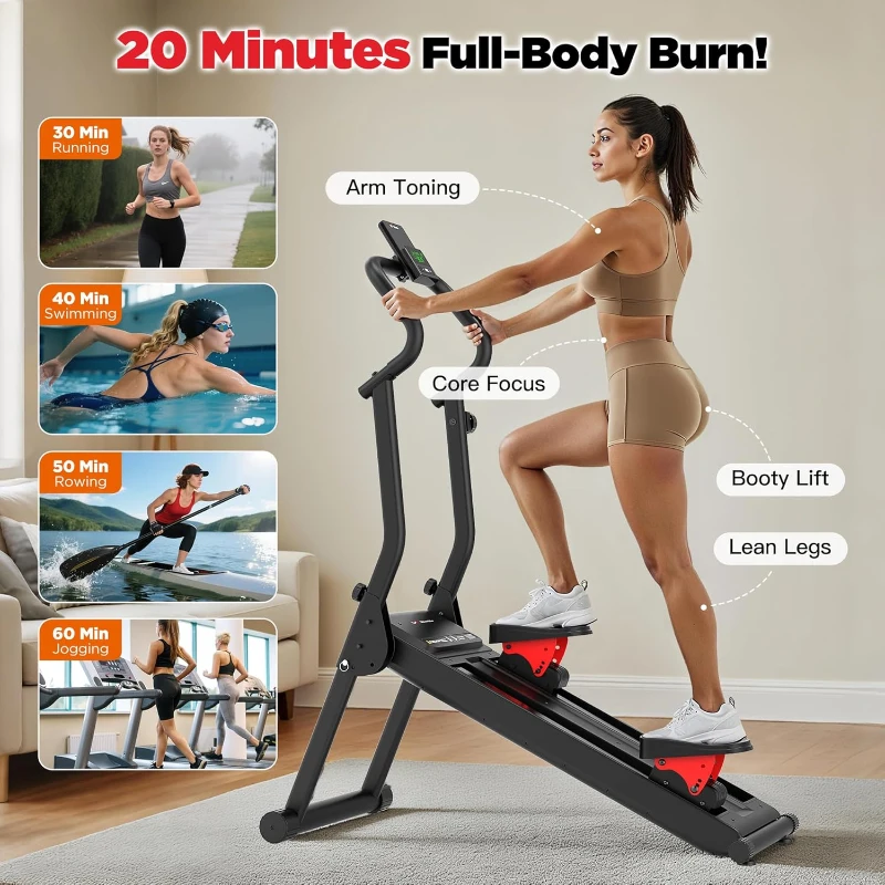 Winfita Magnetic Stair Stepper – Vertical Climber with 77LB Adjustable Resistance, 3-Level Pedal/Incline, Foldable Cardio Machine, 350LB Capacity