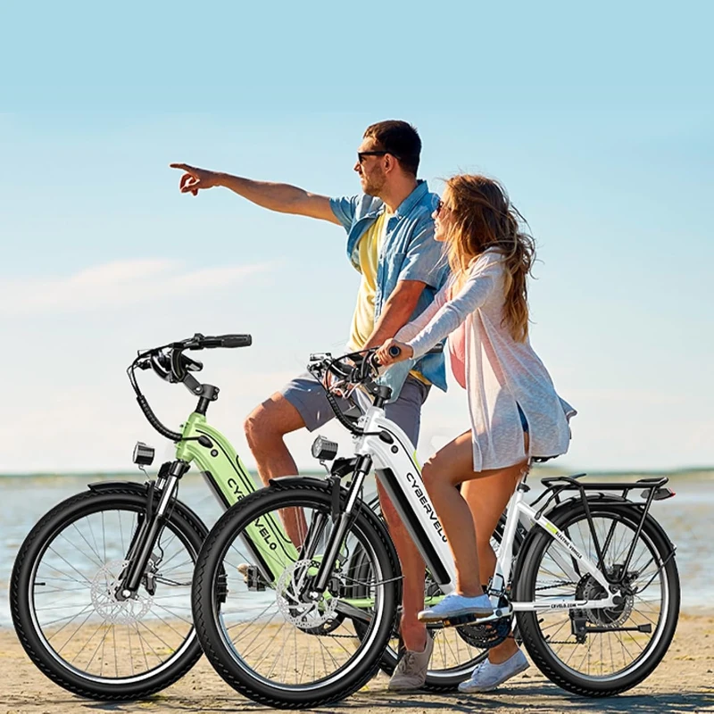 1000W Peak Removable-Battery 26"" Electric Bike for Adults — 7-Speed, Up to 80+ Mile Range