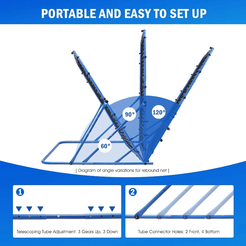 Winthai Soccer Rebounder Net 5.9 x 5 ft - Multi-Angle Training Rebounder for Passing, Control & Drills