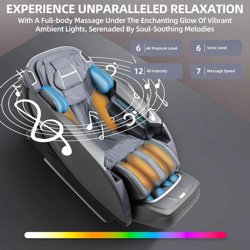 Alfine Theta A696 Massage Chair — 2026 Exclusive 4D+SyncWave Mechanism, Full-Body Zero-Gravity SL-Track Recliner, Yoga Stretch, AI Voice Control, 23 Programs, Auto Calf Extension, Space-Saving (Black)