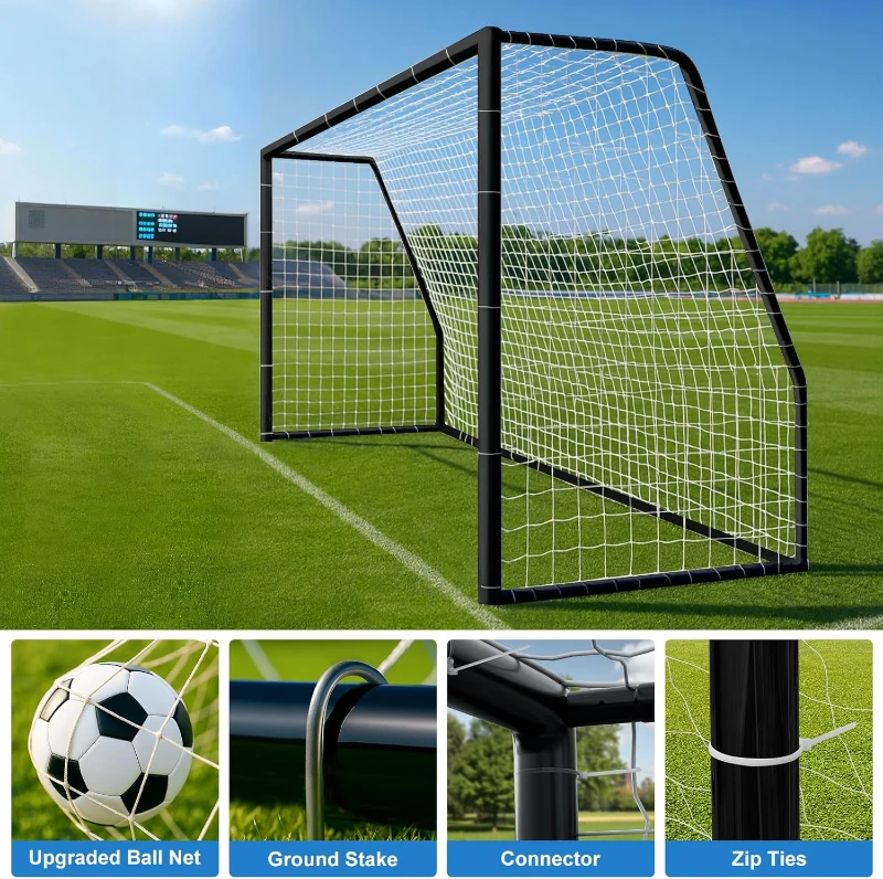 MOPHOTO Foldable Soccer Goals (6x4/8x6/10x6.5/12x6/16x7/18.5x6.5/21x7/24x8 ft) – 21x7 ft Backyard & Full-Size Training Goal for Teens and Adults