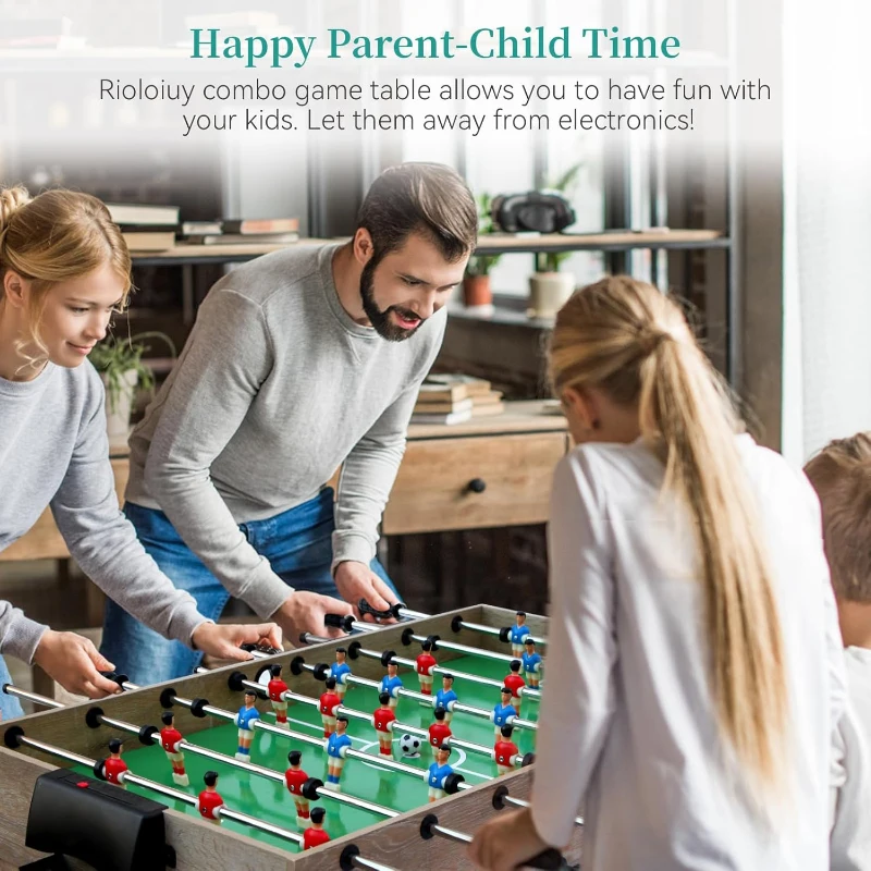 48"" 12-in-1 Combo Game Table — Multi-Game Arcade with Ping Pong, Foosball, Air Hockey, Pool and Accessories for Game Rooms & Family Nights