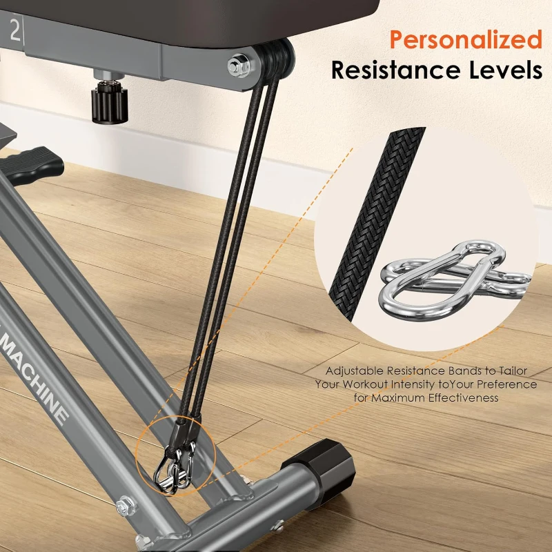 SogesHome Foldable Row-and-Squat Machine with Adjustable Resistance Bands — Compact Full-Body Home Workout, 330 lb Capacity