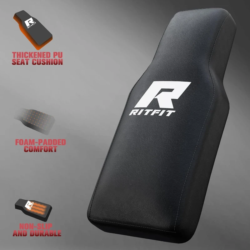 RitFit Gazelle Pro 3-in-1 Leg Press & Hack Squat Machine - High-Tensile Steel, 2000 lb Capacity, Adjustable Angles with Weight Storage