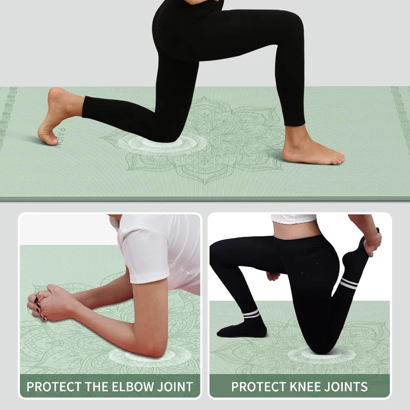 PAIDU Large Yoga Mat - 72 x 36 x 0.4 inches, Extra-Wide & Thick Non-Slip Exercise Mat for Yoga Studio, Gym or Home Workouts