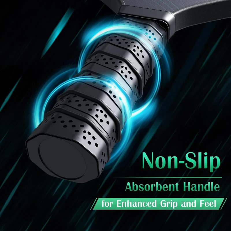 Fiberglass Pickleball Paddle Set, 2-Pack with 4 Balls and Carry Strap – USAPA Approved, Lightweight Durable Rackets for All Levels