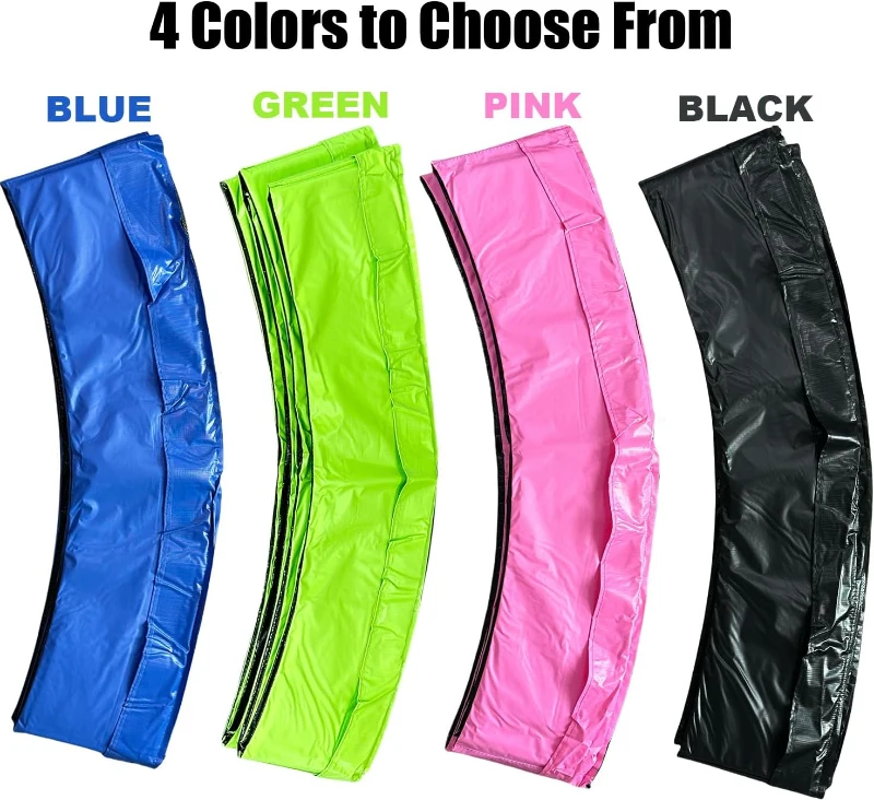 LANGXUN Universal Trampoline Replacement Safety Pad, 8ft 10ft 12ft 14ft 15ft 16ft Waterproof Surround Foam Spring Cover for Round Frames