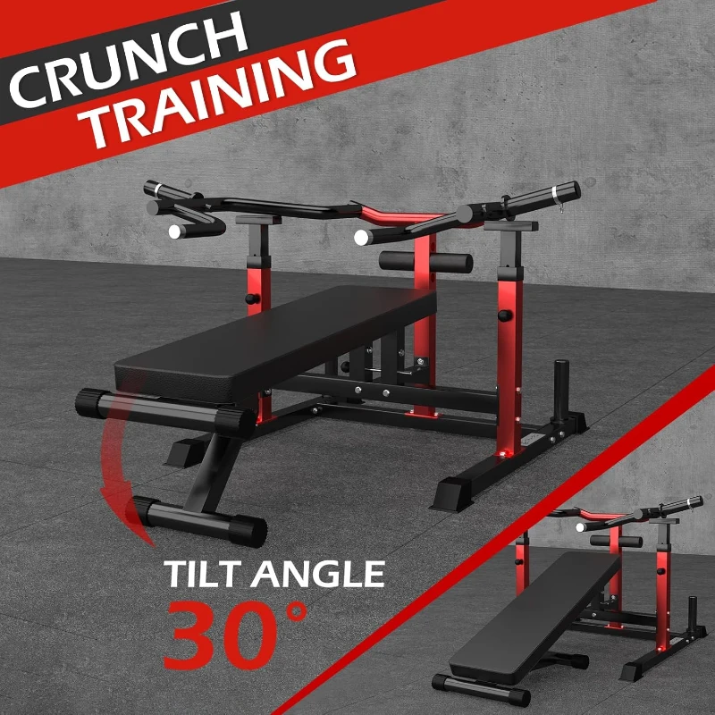 Upgraded Chest Press Machine – 1250 lb Structural Capacity Foldable Bench with Independent Converging Arms, Adjustable Height, Space-Saving Home Gym Bench