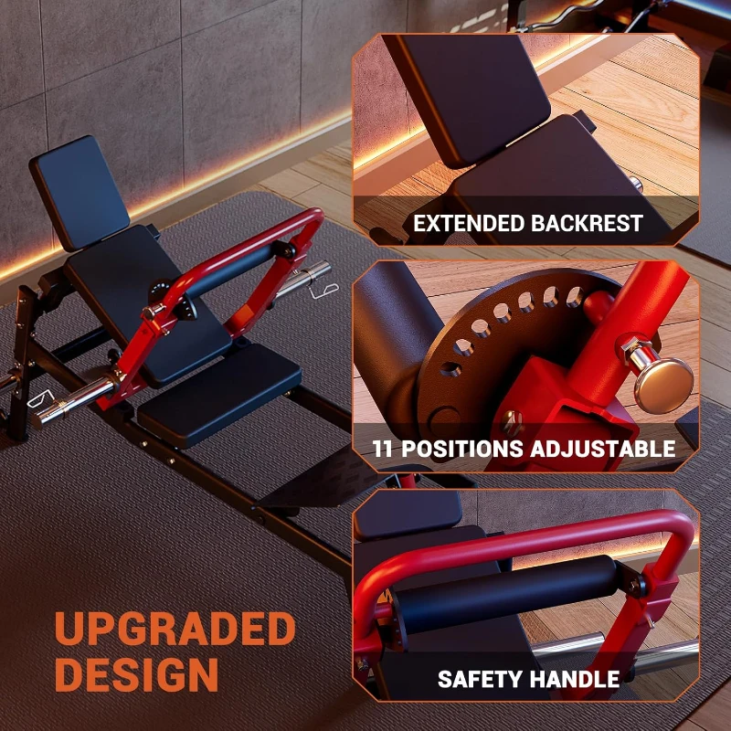 GarveeLife Hip Thrust Machine — 900 lb Plate-Loaded Glute Bridge with Adjustable Footboard and Heavy-Duty Frame for Glute Building