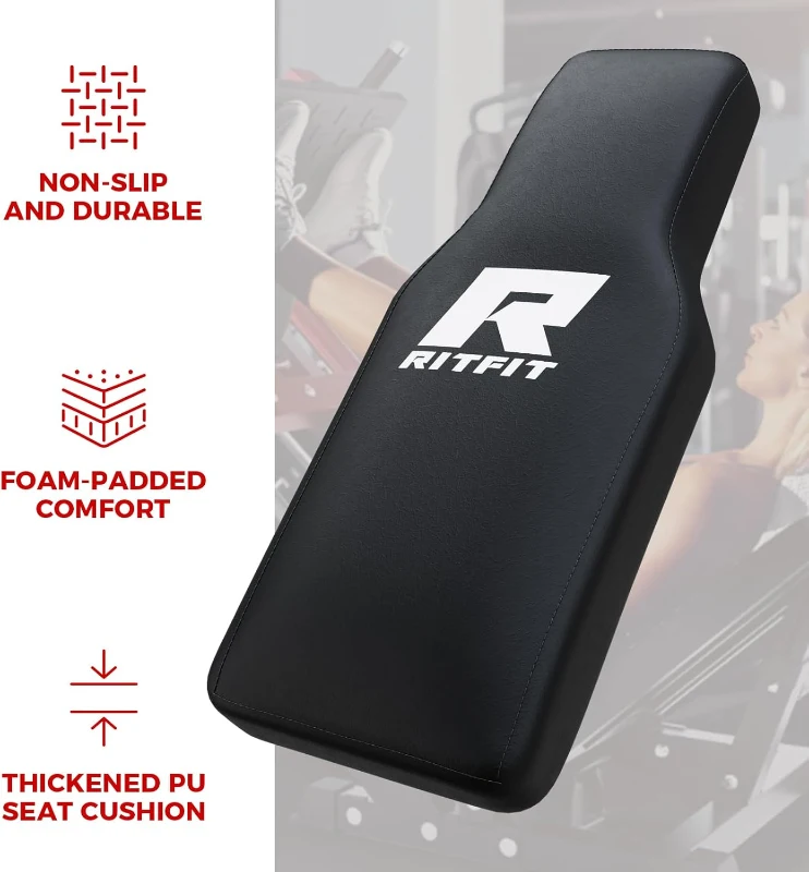 RitFit Leg Press & Hack Squat Machine — Professional Adjustable Leg Press with Linear Bearings, Weight Storage Posts, Full Lower-Body Trainer