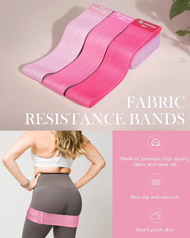 LIONSCOOL 14-inch Pilates Ring Kit – Magic Circle with Padded Handles, Mini Ball, Dual Band Sets, Non-Slip Socks, Guide & Bag