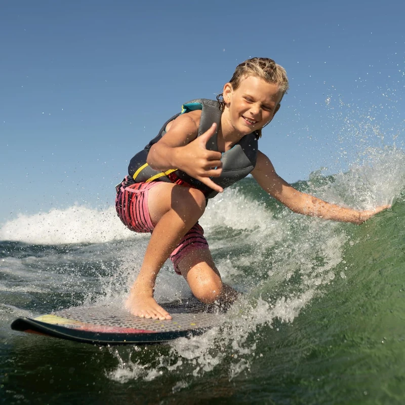 Hyperlite Gromcast Kids Wakesurf Board — Scott Bouchard Shaped, Beginner-Friendly for Young Riders