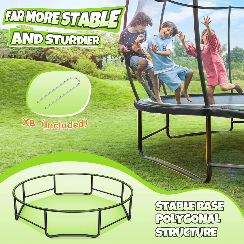 BCAN Recreational Trampoline with Enclosure & Ladder (8ft–16ft) — ASTM F381-16 Certified, for Kids and Adults