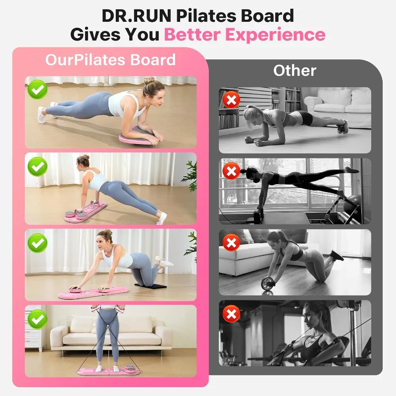 7-in-1 Portable Foldable Pilates Reformer Board with Smart Timer — Multifunctional Home Pilates Machine with Storage Bag