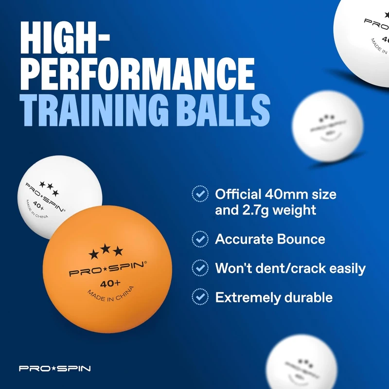 PRO-SPIN All-in-One Portable Ping Pong Set - Retractable 72"" Net for Any Table, 4 Paddles, 6 Balls and Carry Case - Family-Friendly Table Tennis Gift