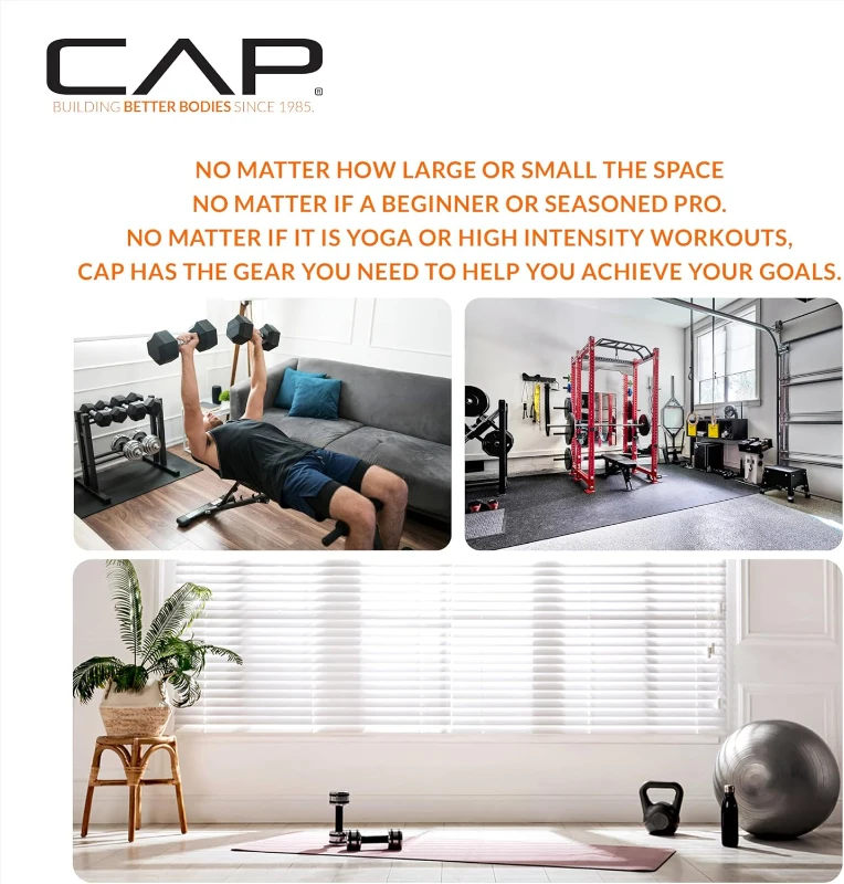 CAP Barbell Dumbbell Set with Three-Tier Rack | Available in 280 lb, 550 lb & 1200 lb Configurations