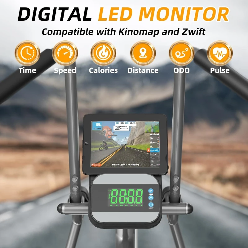 VANSWE Recumbent Exercise Bike with Arm Exerciser — Home Recumbent Bike Featuring Magnetic Resistance, Bluetooth/App Connectivity and Pulse Sensor