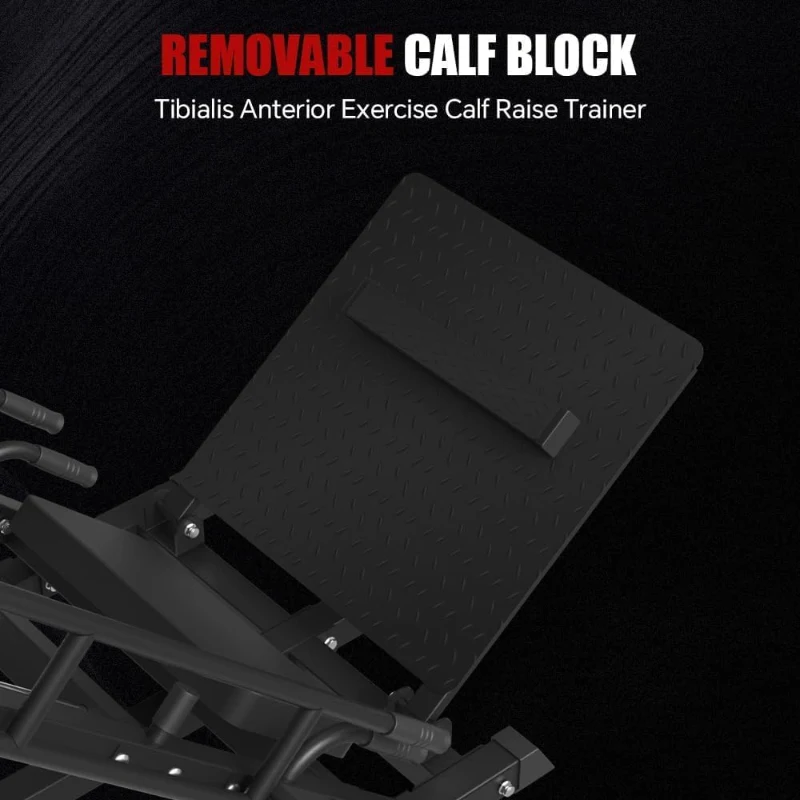 SPART 5-in-1 Iso Leg Press & Hack Squat Machine with Linear Bearing System, Adjustable Calf Raise, Commercial-Grade Leg Training Station with Plate Storage and Band Pegs