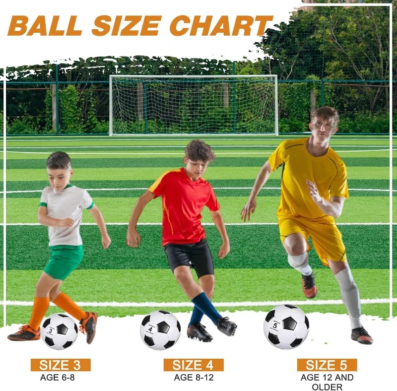 Sotiff 24-Pack Soccer Balls (Sizes 5/4/3) with 24 Pumps – Bulk Deflated Set for Kids, Teens, Schools & Charity