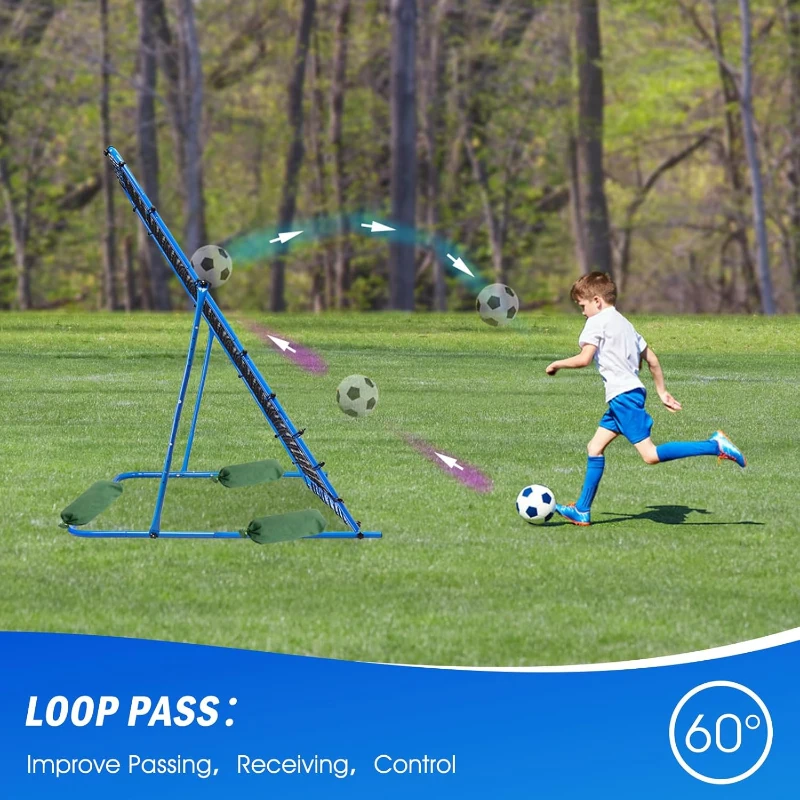 Winthai Soccer Rebounder Net — 7 x 6 ft Quick-Switch Angle Trainer for Control, Passing & Shooting — Easy Setup