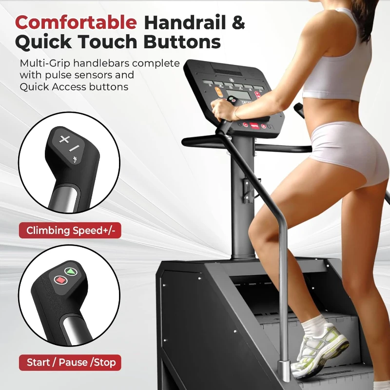 GMWD SS03 Commercial Stair Climber – LED Display, 15 Program Levels, High-Capacity Commercial Stepper for Home Cardio