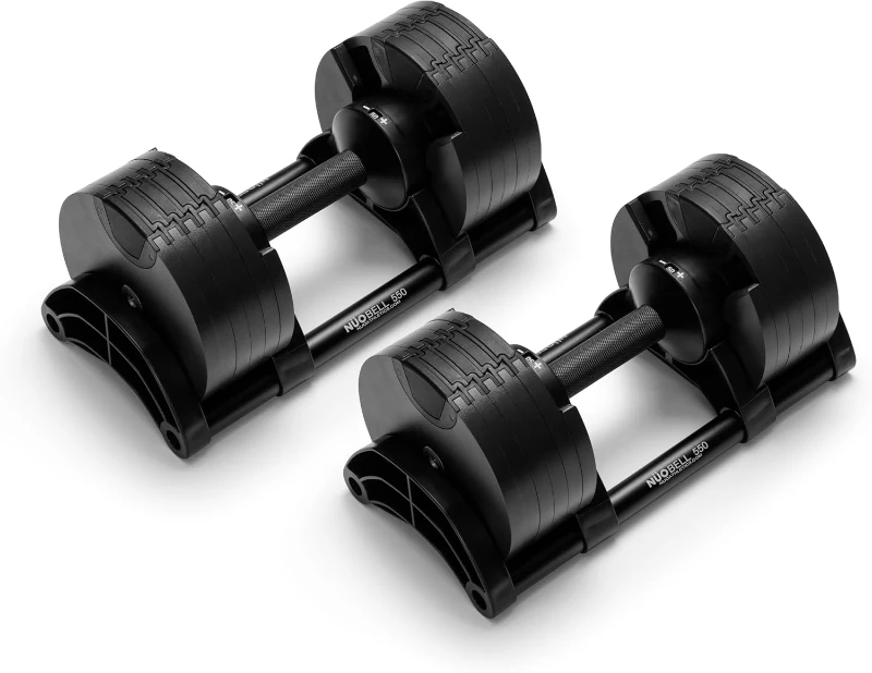 NÜOBELL® Easy-Twist Adjustable Dumbbell Pair — 5–50 lb or 5–80 lb Options, 2024-25 All-in-One Home Weight Set (Original Manufacturer)