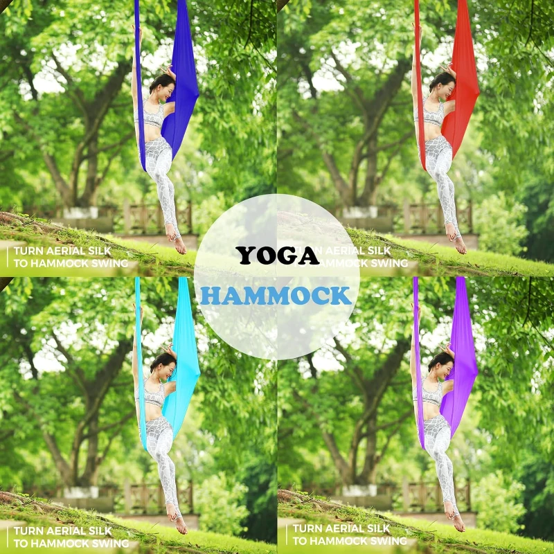 11 Yards Aerial Silks for Home — Aerial Yoga Hammock & Gymnastics Swing