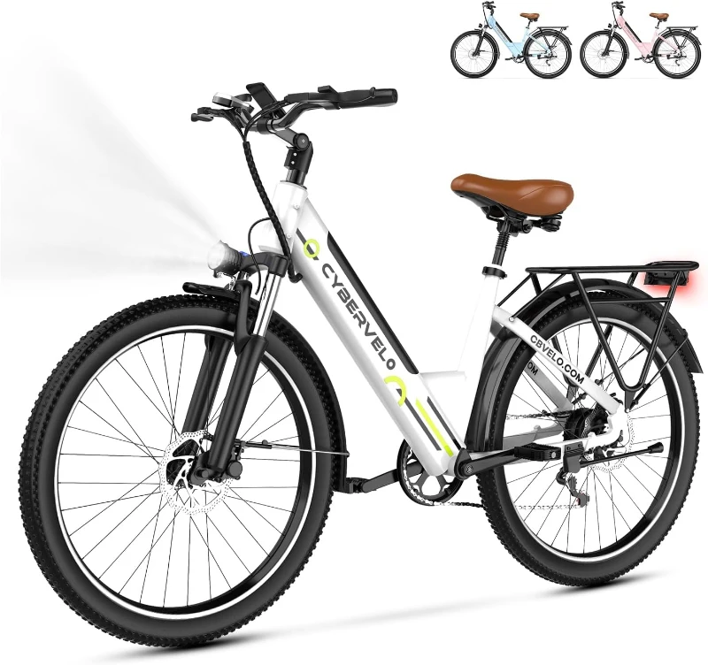 1000W Peak Adult Electric Bike with Removable Battery, 26"" Wheels, 7-Speed — Commuter/All-Terrain E-Bike