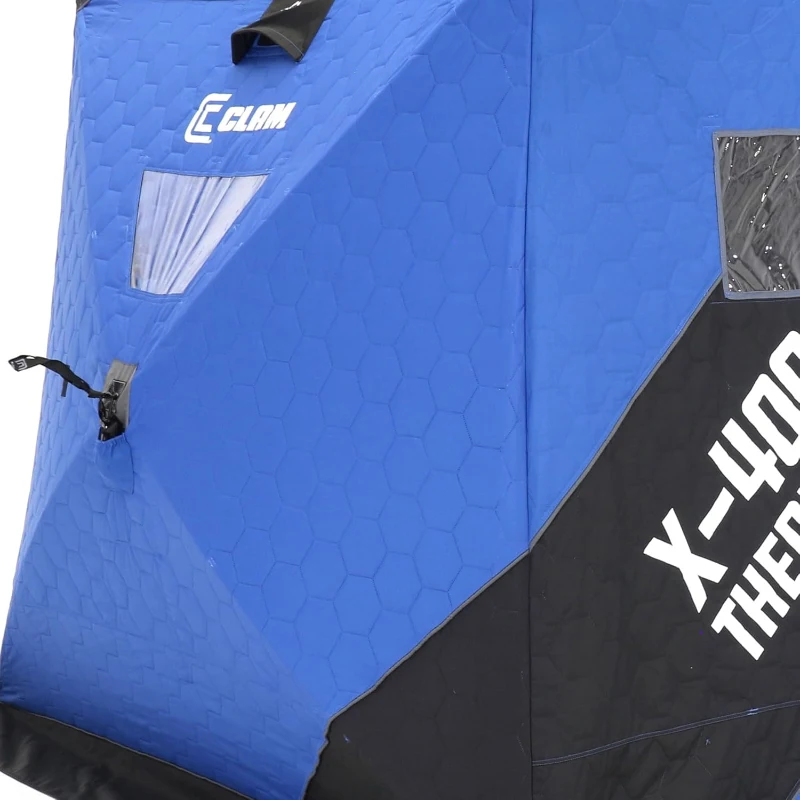 CLAM X Series Thermal Hub Shelter — Portable Angler Fishing Tent with Insulated Hub