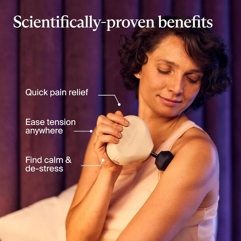 TheraGun Mini (3rd Gen) by Therabody — Ultra-Portable Percussive Massage Gun (Oat), Travel-Friendly with 3 Attachments and Up to 180-Min Battery