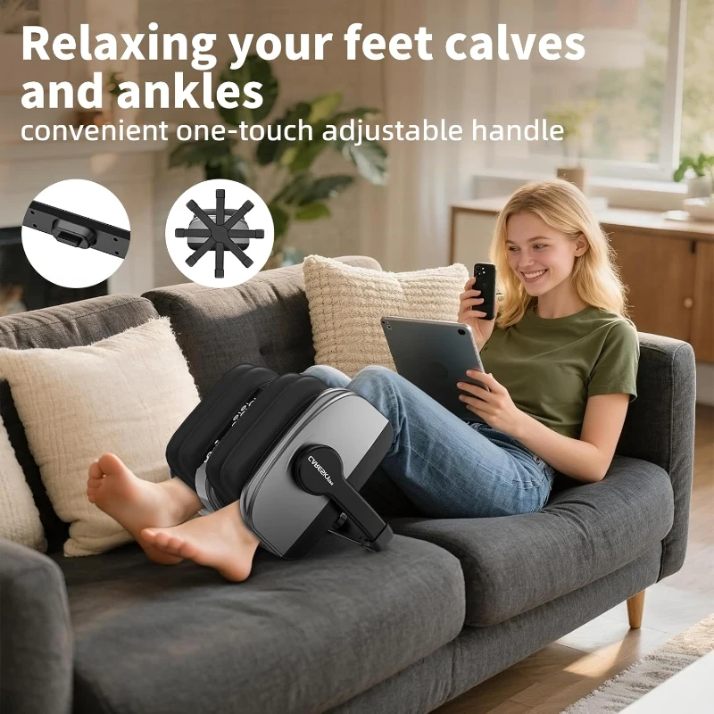 CARESKY Foot Massager with Heat — FSA & HSA Eligible Shiatsu Foot and Calf Massager for Plantar Fasciitis, Neuropathy, Circulation & Pain Relief, Deep Kneading Gift for Men & Women