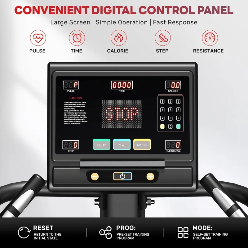 T1 Commercial-Grade Stair Climber Stepper Machine with 15 Resistance Levels, LED Screen and 550 LBS Capacity