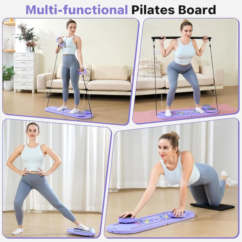 DR. Run 7-in-1 Foldable Pilates Reformer with Smart Timer and Carry Bag — Portable Multifunctional Pilates Board Set