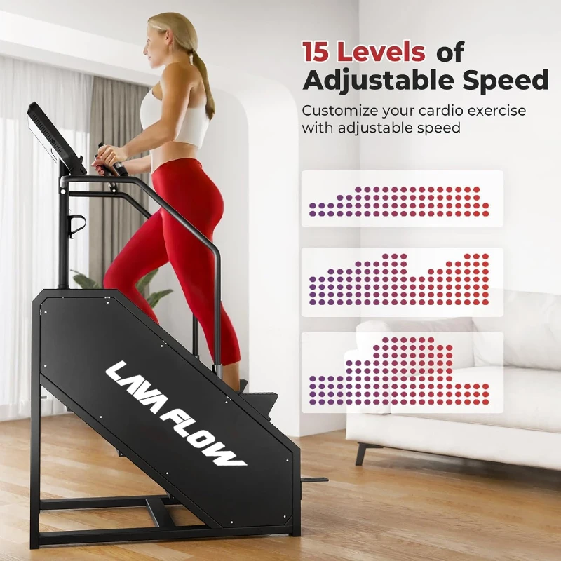 GMWD SS03 Commercial Stair Climber – LED Display, 15 Program Levels, High-Capacity Commercial Stepper for Home Cardio
