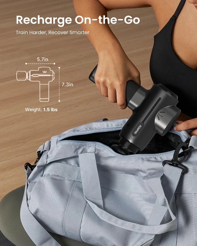 RENPHO Heat & Cold Massage Gun — Portable Percussion Deep Tissue Massager with Carrying Case, Ideal Christmas or Birthday Gift for Men & Women