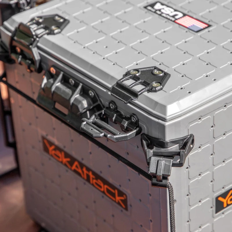 YakAttack BlackPak Pro 13in x 13in Kayak Fishing Crate – Battleship Grey, 3 TetherTube Rod Holders | Compact Lightweight Durable Customizable
