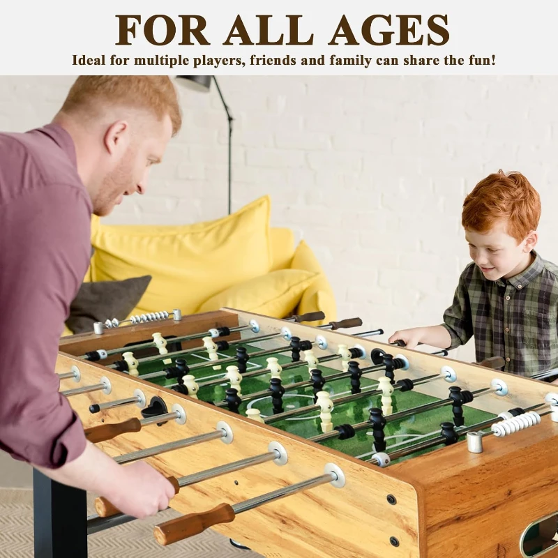 Seydrey 55"" Competition Foosball Table, Black Finish with Chrome Steel Rods