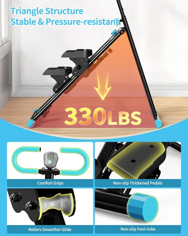 Vertical Climber Stair Stepper for Home - Full-Body Workout Machine with Handlebar, Stable Steel Frame and 3 Adjustable Heights