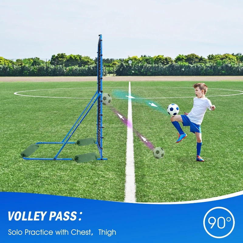 Winthai Soccer Rebounder Net — 7 x 6 ft Quick-Switch Angle Trainer for Control, Passing & Shooting — Easy Setup