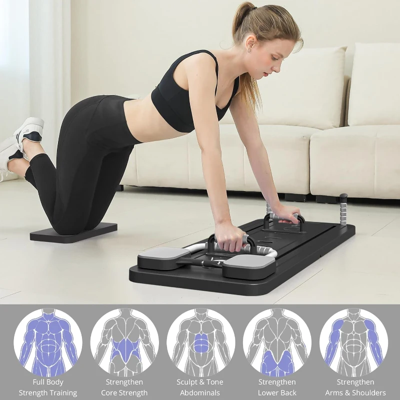 JANUA Pilates Board - 5-in-1 Foldable Pilates Reformer Sliding Board for Home Workouts