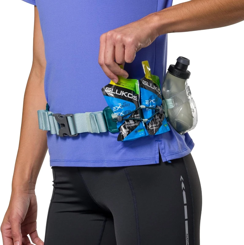 Nathan Trail Mix Plus Hydration Waist Belt with Flasks and Storage – No-Bounce Running Pack