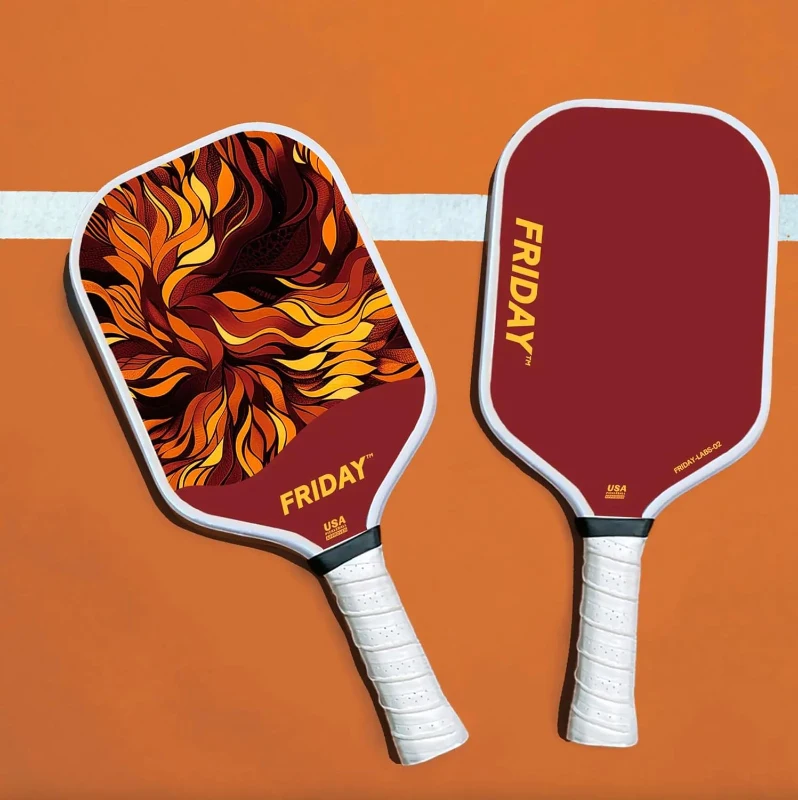 Friday Pickleball Paddle - USAPA Approved Carbon Fiber Thermoformed Paddle with Honeycomb Core and Grit Surface for Spin